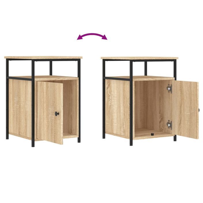 Tables de chevet 2pcs chêne sonoma 40x42x60cm bois d'ingénierie - Photo n°10