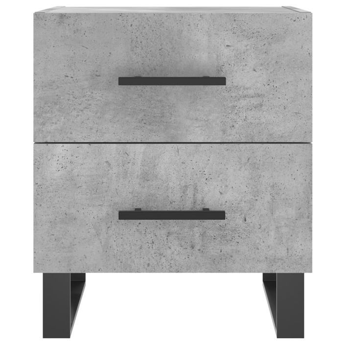 Tables de chevet 2pcs gris béton 40x35x47,5cm bois d’ingénierie - Photo n°6