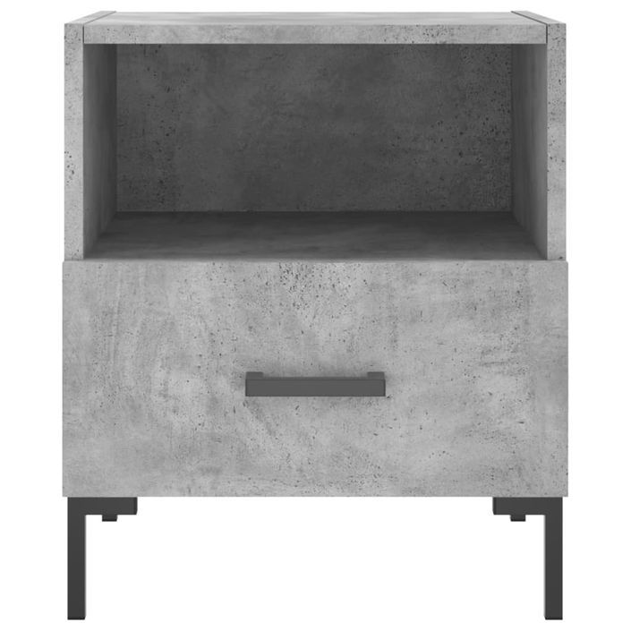 Tables de chevet 2pcs gris béton 40x35x47,5cm bois d’ingénierie - Photo n°7