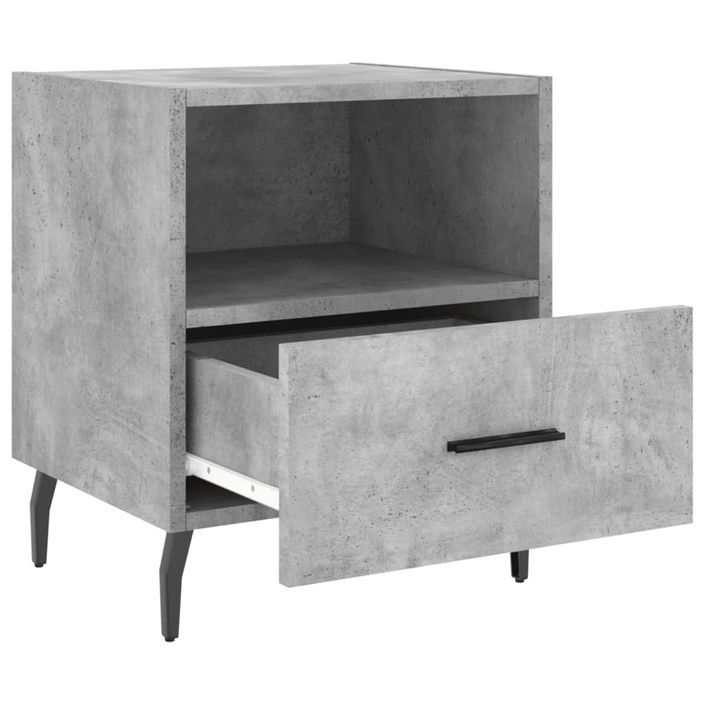 Tables de chevet 2pcs gris béton 40x35x47,5cm bois d’ingénierie - Photo n°5