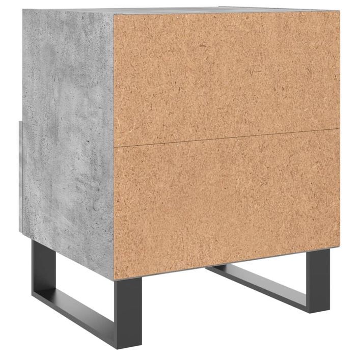 Tables de chevet 2pcs gris béton 40x35x47,5cm bois d’ingénierie - Photo n°9