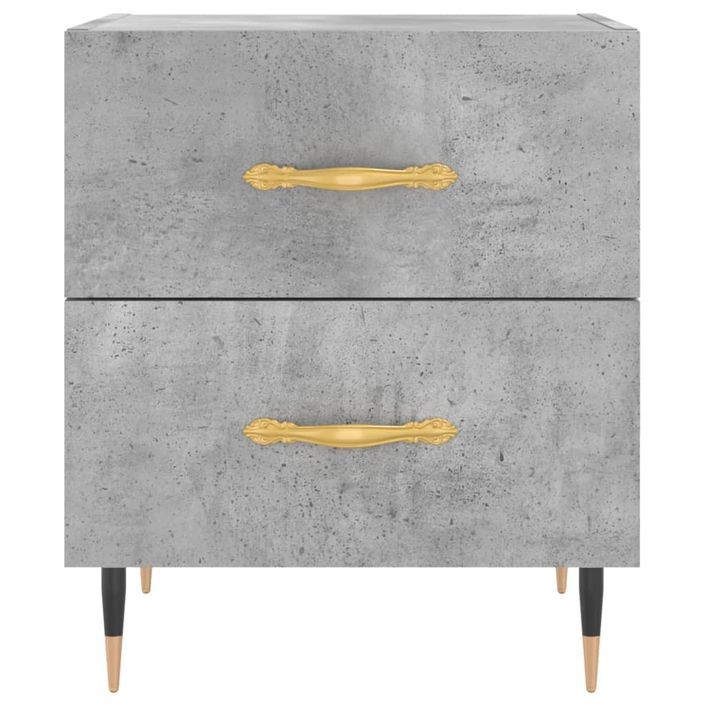 Tables de chevet 2pcs gris béton 40x35x47,5cm bois d’ingénierie - Photo n°6