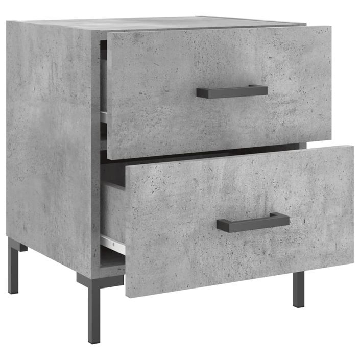 Tables de chevet 2pcs gris béton 40x35x47,5cm bois d’ingénierie - Photo n°8