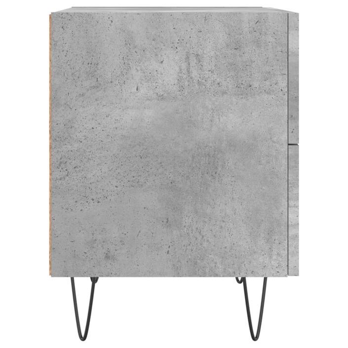 Tables de chevet 2pcs gris béton 40x35x47,5cm bois d’ingénierie - Photo n°7