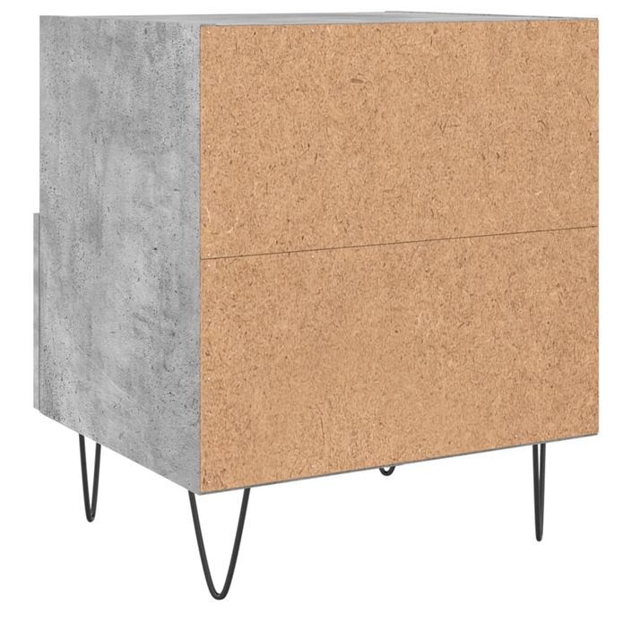 Tables de chevet 2pcs gris béton 40x35x47,5cm bois d’ingénierie - Photo n°9