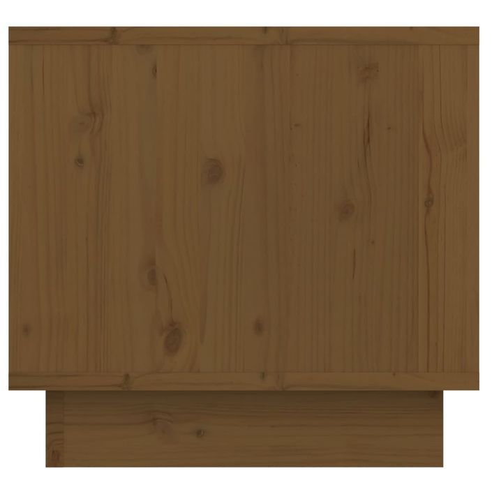 Tables de chevet 2pcs Marron miel 35x34x32cm Bois de pin solide - Photo n°8