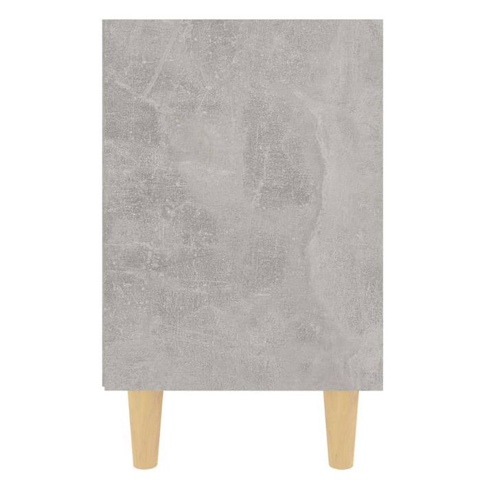 Tables de chevet avec pieds en bois 2 pcs Gris béton 40x30x50cm 2 - Photo n°6