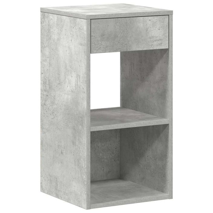 Tables de chevet avec tiroir 2 pcs gris béton 35x34x66,5 cm - Photo n°5