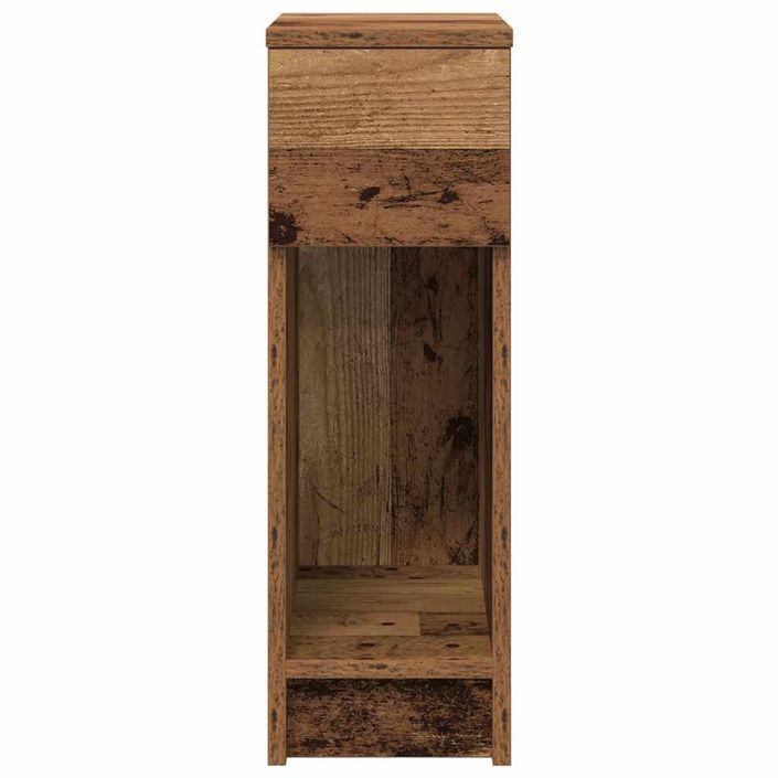 Tables de chevet avec tiroir 2 pcs vieux bois 20x36x60 cm - Photo n°4