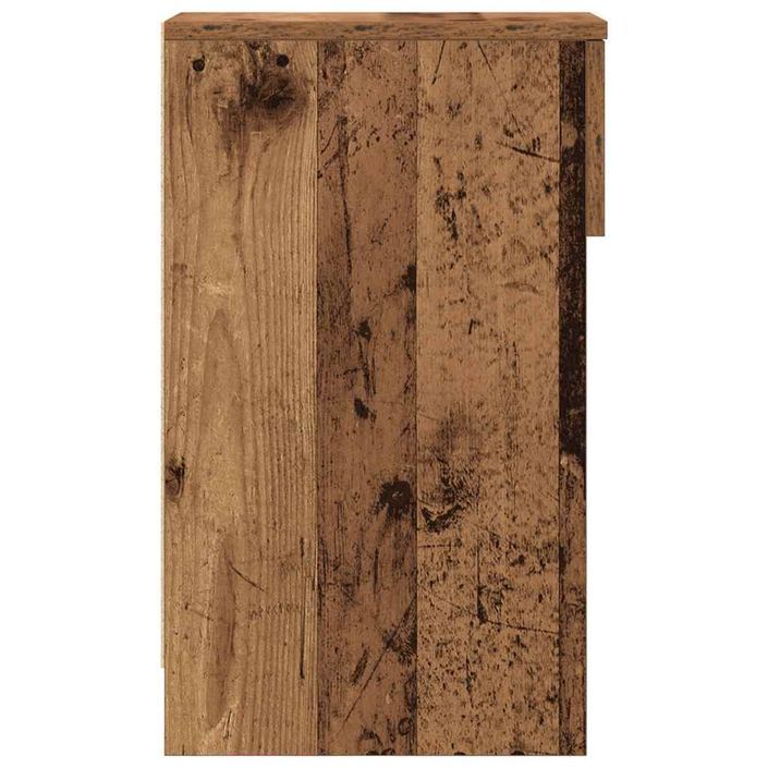 Tables de chevet avec tiroir 2 pcs vieux bois 20x36x60 cm - Photo n°7