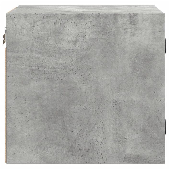 Tables de chevet et portes vitrées 2 pcs gris béton 35x37x35 cm - Photo n°8