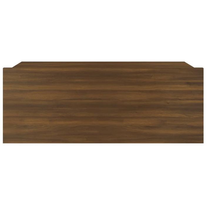 Tables de chevet flottantes 2 pcs Chêne marron 40x30x15 cm - Photo n°9