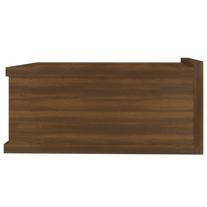 Tables de chevet flottantes 2 pcs Chêne marron 40x30x15 cm - Photo n°10