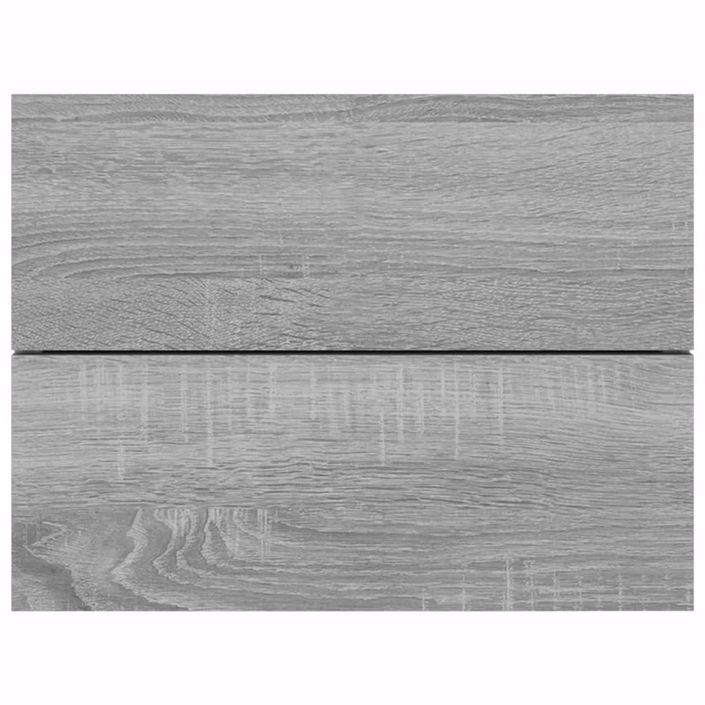Tables de chevet murale 2 pcs Sonoma gris 40x30x30cm Bois d'ingénierie - Photo n°5