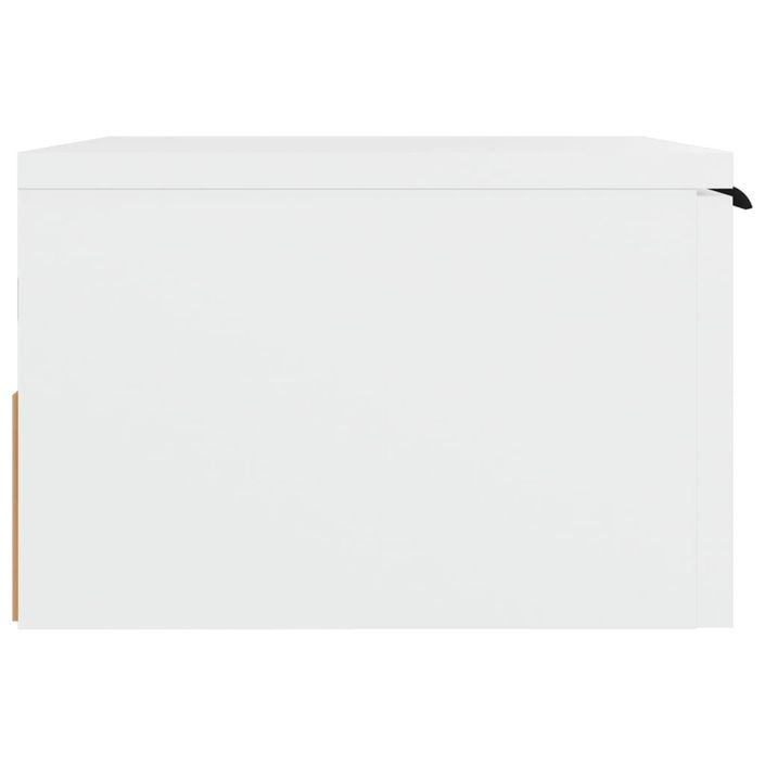 Tables de chevet murales 2 pcs blanc 34x30x20 cm - Photo n°5