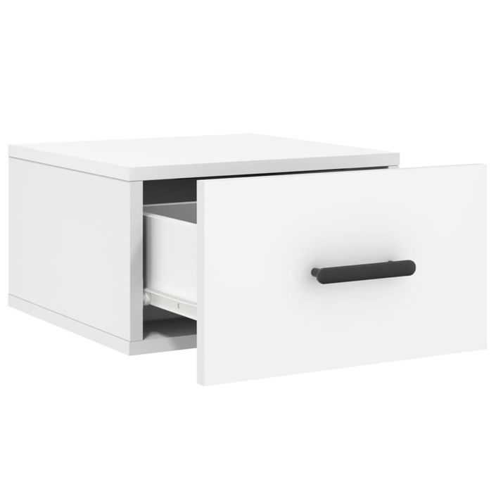 Tables de chevet murales 2 pcs blanc 35x35x20 cm - Photo n°7