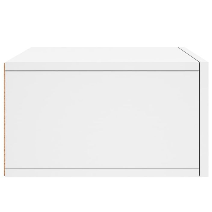 Tables de chevet murales 2 pcs blanc 35x35x20 cm - Photo n°8