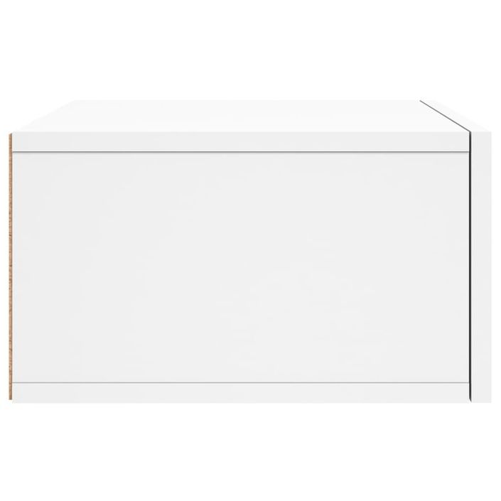 Tables de chevet murales 2 pcs blanc 35x35x20 cm - Photo n°8