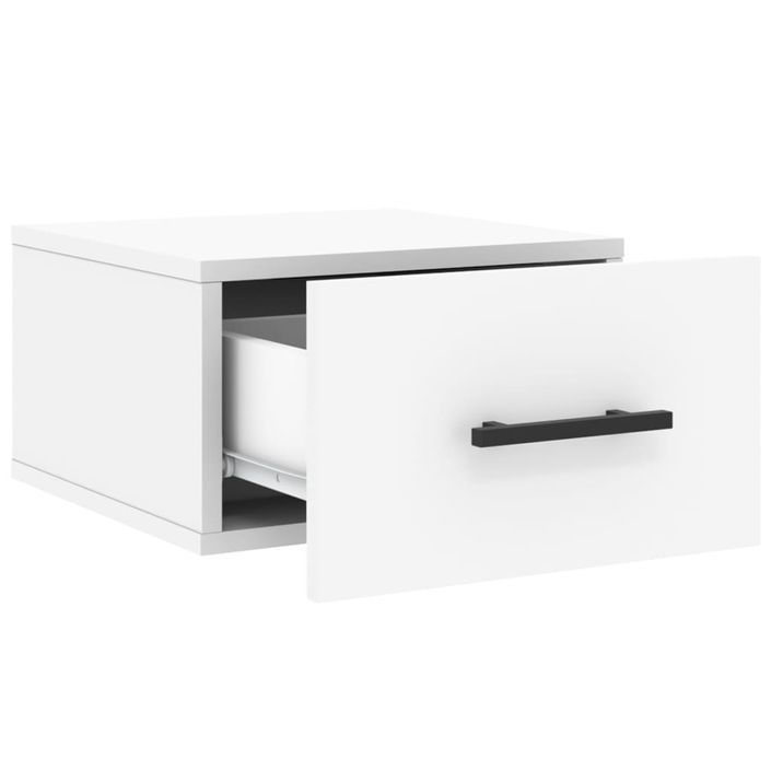 Tables de chevet murales 2 pcs blanc 35x35x20 cm - Photo n°7