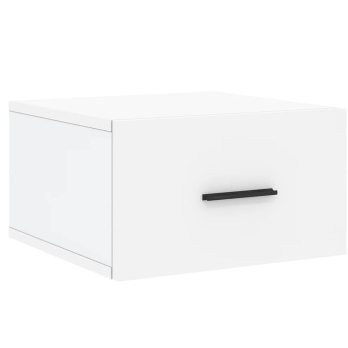 Tables de chevet murales 2 pcs blanc 35x35x20 cm - Photo n°5