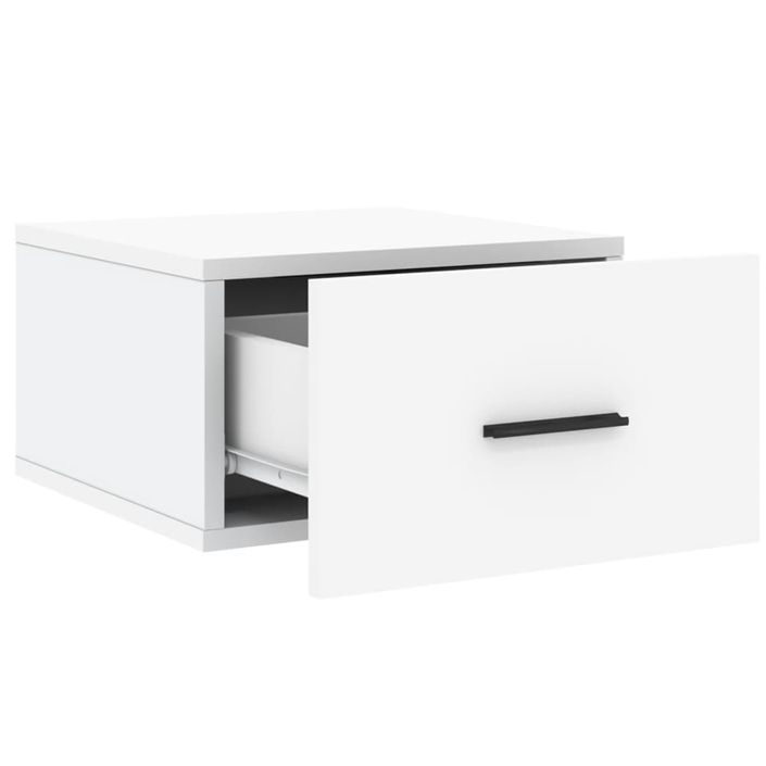 Tables de chevet murales 2 pcs blanc 35x35x20 cm - Photo n°7