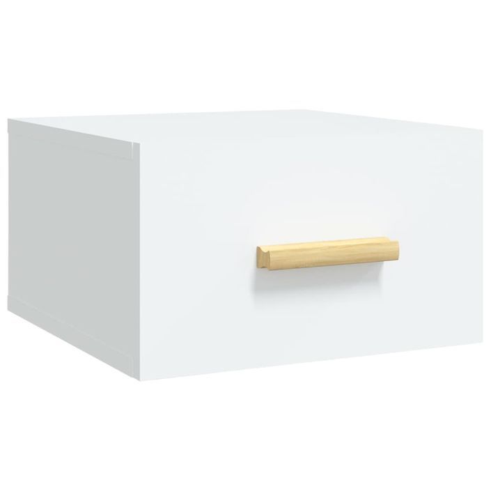 Tables de chevet murales 2 pcs blanc 35x35x20 cm - Photo n°6