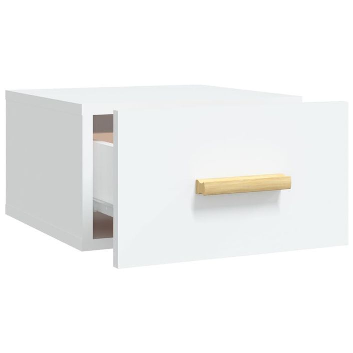 Tables de chevet murales 2 pcs blanc 35x35x20 cm - Photo n°7