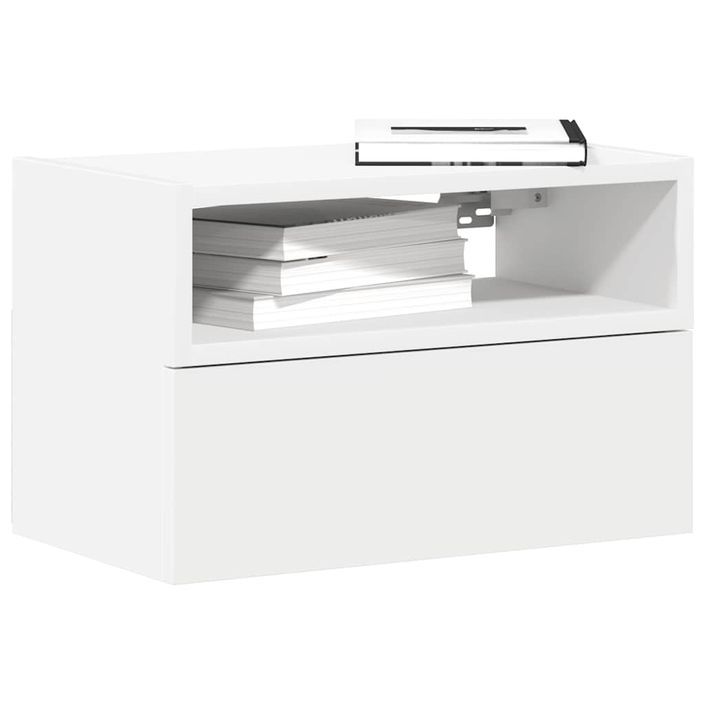 Tables de chevet murales 2 pcs blanc 45x26x28,5 cm - Photo n°1