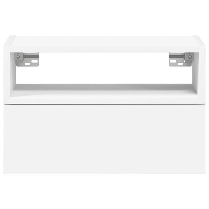 Tables de chevet murales 2 pcs blanc 45x26x28,5 cm - Photo n°4