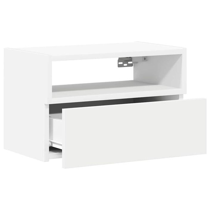 Tables de chevet murales 2 pcs blanc 45x26x28,5 cm - Photo n°5