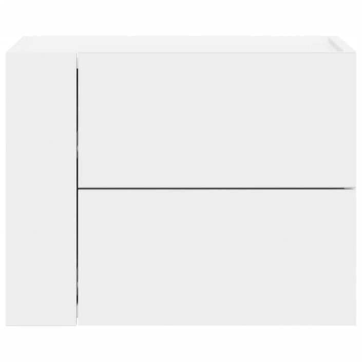 Tables de chevet murales 2 pcs blanc 45x30x35 cm - Photo n°4