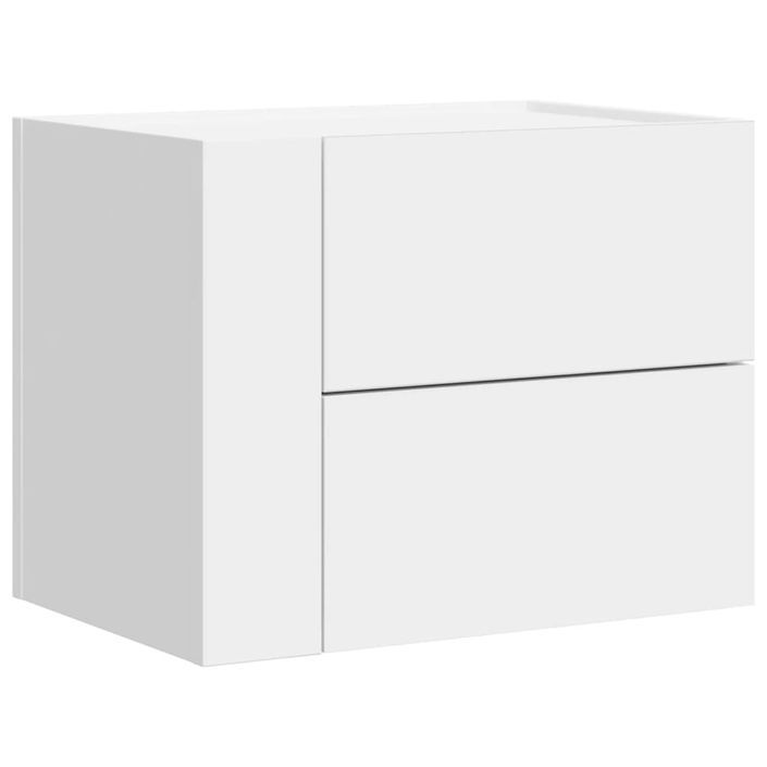 Tables de chevet murales 2 pcs blanc 45x30x35 cm - Photo n°5