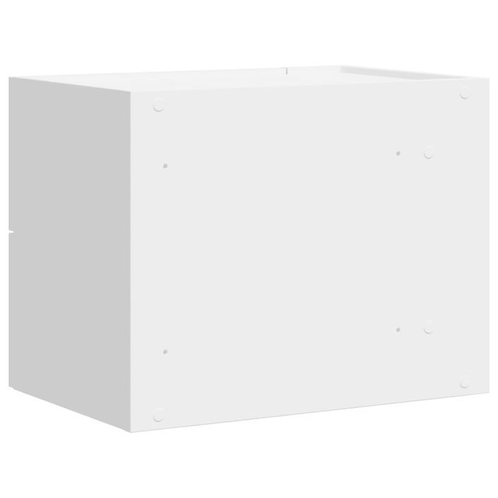 Tables de chevet murales 2 pcs blanc 45x30x35 cm - Photo n°7