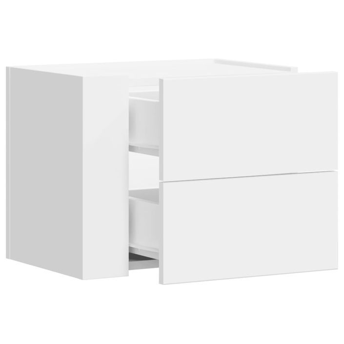 Tables de chevet murales 2 pcs blanc 45x30x35 cm - Photo n°8