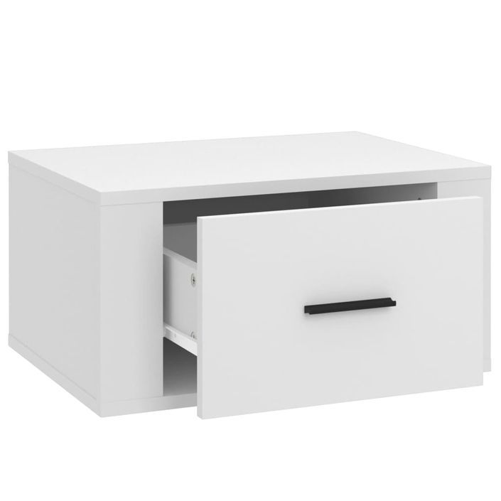 Tables de chevet murales 2 pcs Blanc 50x36x25 cm - Photo n°8