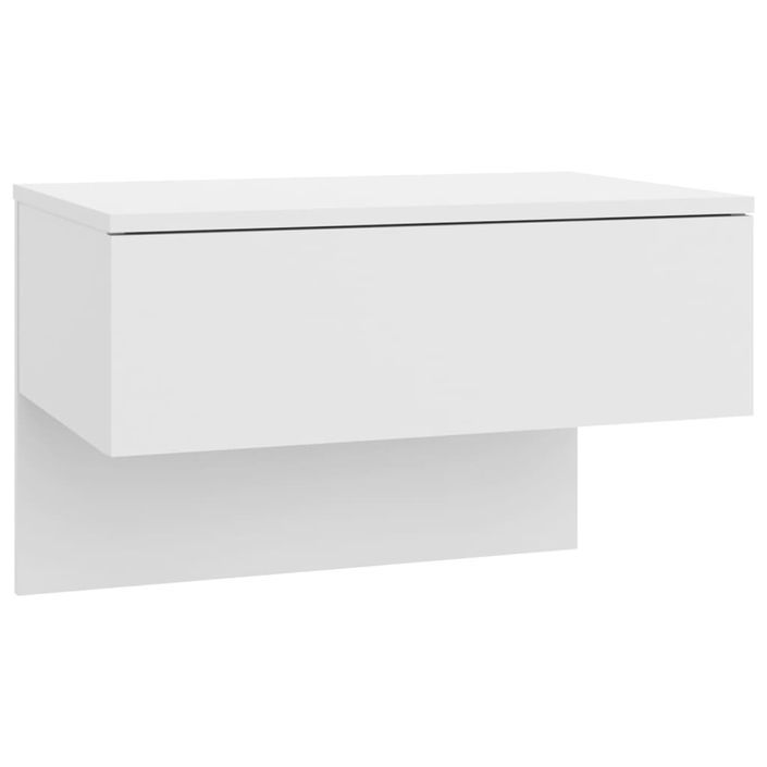 Tables de chevet murales 2 pcs Blanc - Photo n°5