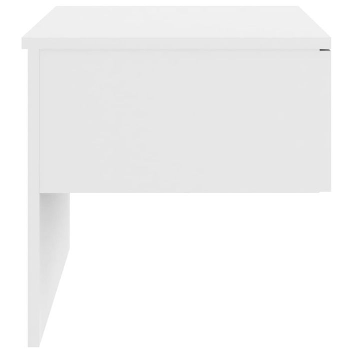 Tables de chevet murales 2 pcs Blanc - Photo n°7