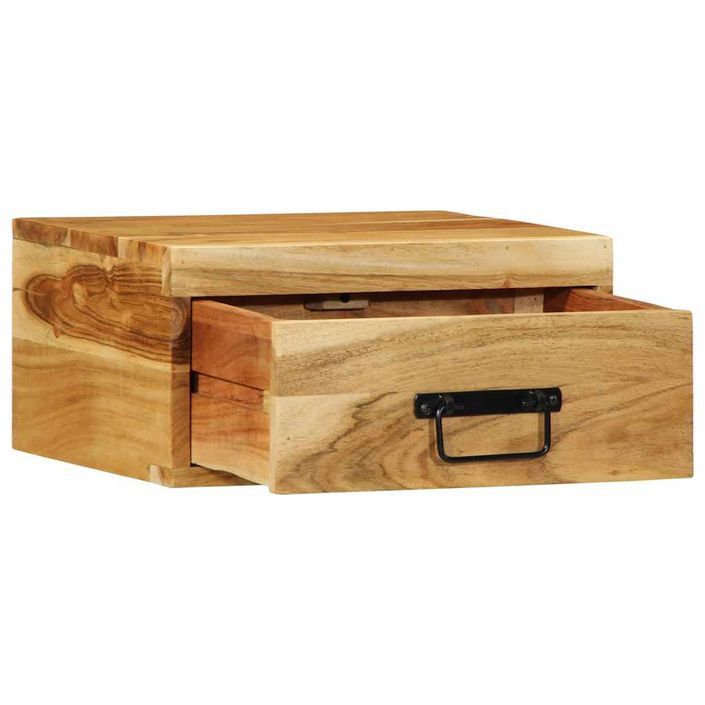 Tables de chevet murales 2 pcs bois massif d'acacia - Photo n°5