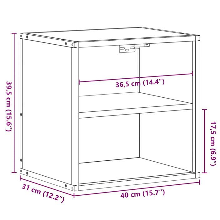 Tables de chevet murales 2 pcs Chêne fumé 40x31x39,5 cm - Photo n°12