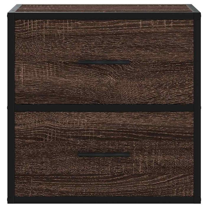 Tables de chevet murales 2 pcs chêne marron 40x31x39,5 cm - Photo n°5