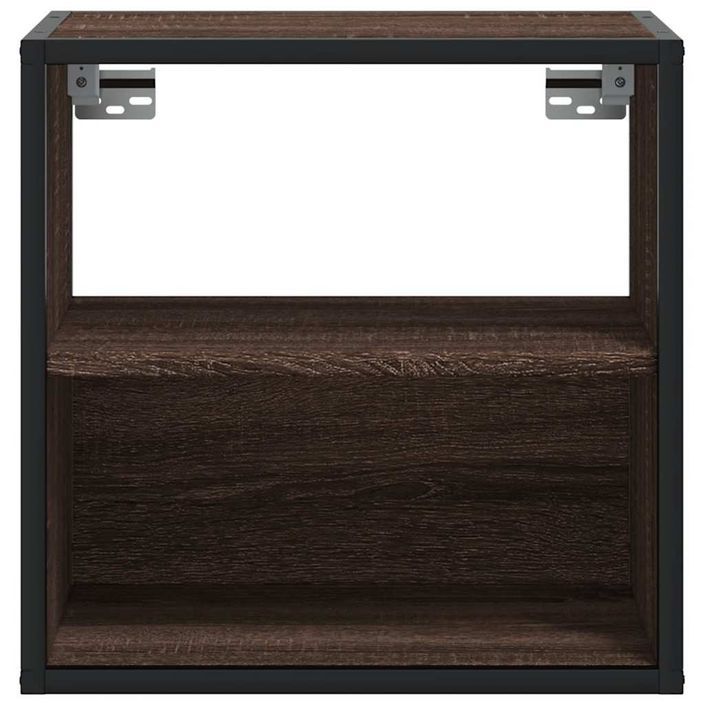 Tables de chevet murales 2 pcs chêne marron 40x31x39,5 cm - Photo n°5