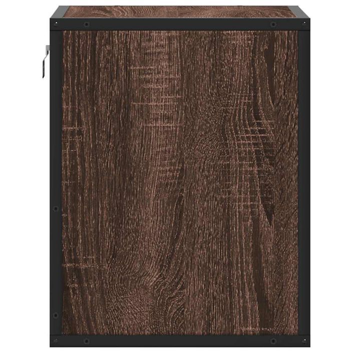 Tables de chevet murales 2 pcs chêne marron 40x31x39,5 cm - Photo n°7