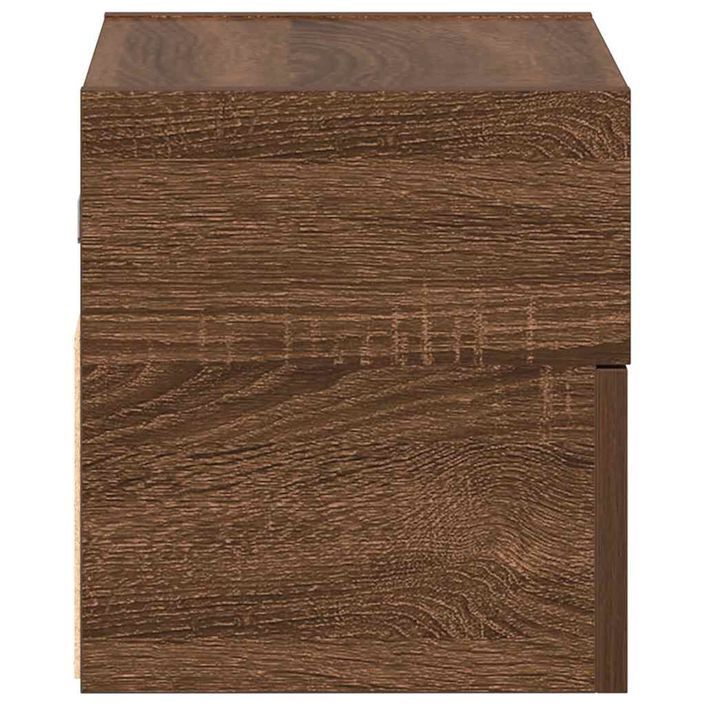 Tables de chevet murales 2 pcs Chêne marron 45x26x28,5 cm - Photo n°6