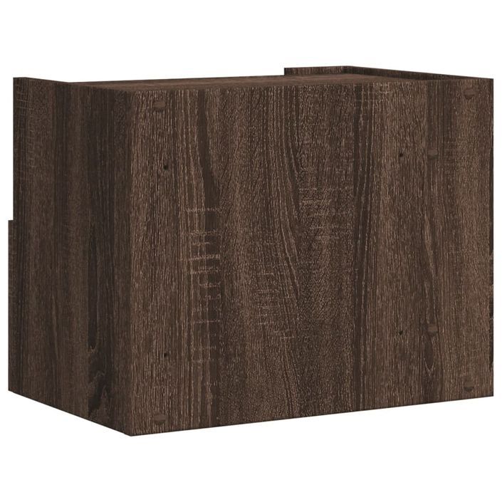 Tables de chevet murales 2 pcs chêne marron 45x30x35 cm - Photo n°7