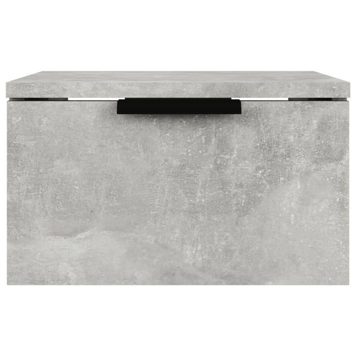 Tables de chevet murales 2 pcs Gris béton 34x30x20 cm - Photo n°4