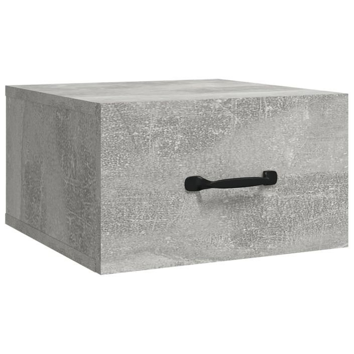 Tables de chevet murales 2 pcs Gris béton 35x35x20 cm - Photo n°5