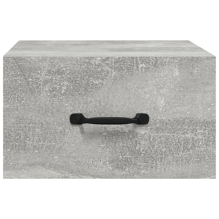 Tables de chevet murales 2 pcs Gris béton 35x35x20 cm - Photo n°7