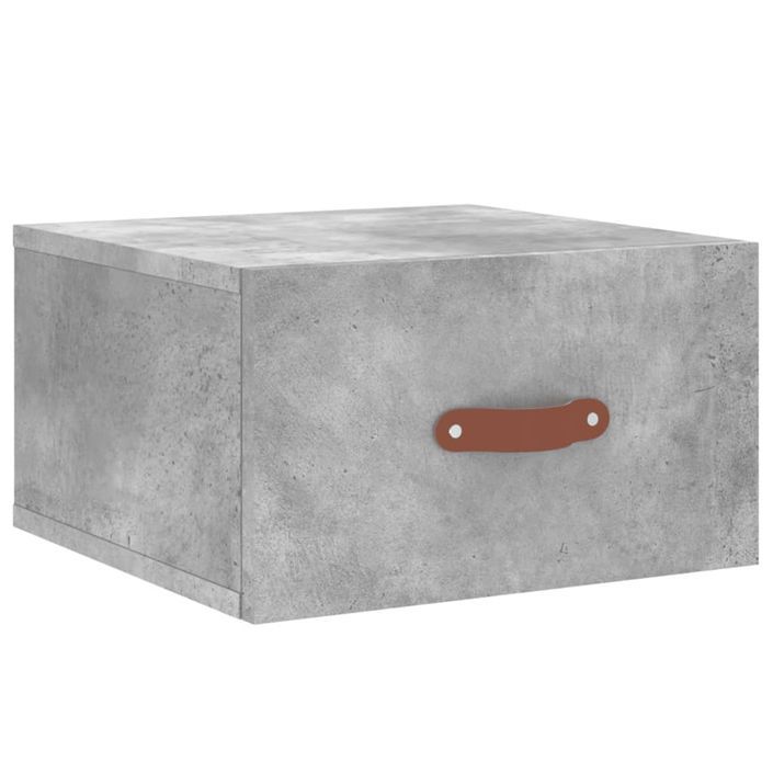 Tables de chevet murales 2 pcs gris béton 35x35x20 cm - Photo n°5