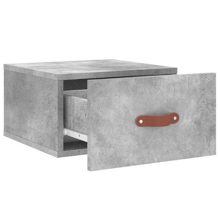 Tables de chevet murales 2 pcs gris béton 35x35x20 cm - Photo n°7