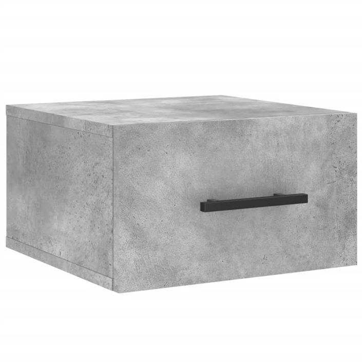 Tables de chevet murales 2 pcs gris béton 35x35x20 cm - Photo n°5